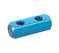 Pneumatique 1/4" filetage Bloc en Aluminium pour Compresseur Collecteur Répartiteur 2 Voies à air comprimé