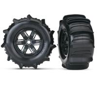 2 pneus et jantes Paddle Traxxas XMaxx 7773
