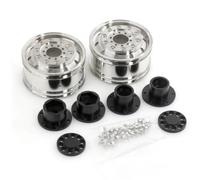 Pneus Caoutchouc D'aluminium Roues Moyeux Non Alimentés pour Tamiya 1/14 | Voiture RC améliorée avec roues en aluminium 1/14, pneus en caoutchouc à haute adhérence, moyeux ModèLe