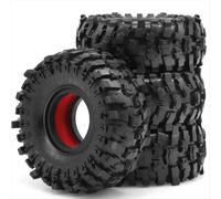 pneus de 118 mm avec insert en mousse EVA double couche pour camion RC crawler 1/10 AXIAL SCX10 WRAITH Rouge