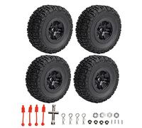 Pneus de camion RC Short Course, roues de remplacement durables et professionnelles à haute simulation pour voiture TRAXXAS SLASH 1/10 RC en caoutchouc de qualité supérieure, (Noire)