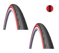 Pneus De Vélo De Route 700x23 Noir Avec Flanc Rouge - Cyclingcolors - Toute Saison Multicolore