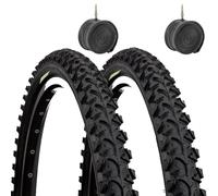 Paire de pneus de vélo de montagne 26 x 1,95 (50-559) - 2 pneus de vélo + 2 chambres d'air pneus VTT 26'' Accessoires Velo