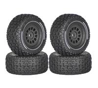 Pneus en Caoutchouc de 65 mm, 4 pièces, hexagonaux de 12 mm, for Mini ARR-MA 1/14, for Mojave GROM, pièces de Mise à Niveau, Accessoires(Zwart)