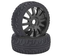 Pneus en Caoutchouc Moyeu de Jante de Roue pour 1/8 Voiture RC de Course sur Route (Noir)