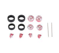 Pneus En Caoutchouc Pour Voiture De Course Rc, Jantes Pour Véhicule Modifié Par 1/64