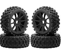 Pneus et roues 1/8 Typhon tout-terrain Buggy Racing 17 mm Hex RC avec inserts en mousse pour ARRMA 1/8 Typhon 3S/6S Losi 8IGHT HongNor FS Racing KYOSHO MP10 MP9 MP9e Neo HSP Hyper (lot de 4 pièces