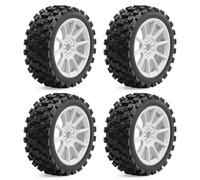 Pneus Et Roues RC Compatible avec ARRMA pour Typhon pour TRAXXAS pour Jato pour FS pour Racing pour KYOSHO MP10 pour HSP-C 1/8 Pneus RC Hexagone 17 Mm - 4 Tout-Terrain