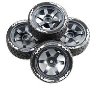 Pneus Et Roues RC Compatible avec HSP 94122 94123 pour Tamiya pour TT02 pour HPI pour Kyosho pour Sakura CS D4 1/10 RC Voiture De Drift sur Route Pneus, Roues Et Moyeux en Caoutchouc