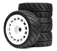 Pneus Et Roues RC Compatible avec Tamiya pour TT01 pour TT02 XV01 PTG2 pour HPI pour KYOSHO pour HSP 1:10 pour Voiture RC De Tourisme Et Drift, Pneus Et Roues De Course