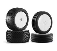 Pneus Et Roues RC Compatible avec XRAY XB2 pour Serpent SRX2 SRX4 pour Bandit pour Tekno 1/10 2WD RC Buggy Tout-Terrain Pneus en Caoutchouc Roues Pièces De Rechange