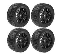 Pneus Jante Roue Hex 12mm pour HSP pour ARRMA 1/10 Rc Pièces Mise | Jeu de 4 pneus rallye crevés avec mousse 1/10, adhérence stable et pilotage précis sur terrain mixte RC Crawlers Pneus