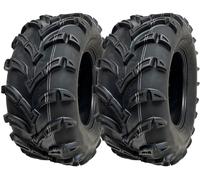25x10.00-12 ATV Quad Tyres 6ply Wanda P377 E-Marked Road Legal 50J (Set of 2)