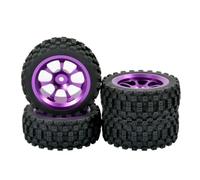 Pneus Roue Caoutchouc Nylon 70mm pour Tamiya pour TT01 1/10 Route Rallye RC | Mise à niveau voiture RC, 4pneus caoutchouc roues nylon 70 mm pour une conduite stable sur route Pièces