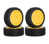 Pneus Roues Caoutchouc 4Pièces 68mm pour Tamiya XV02 pour TT01 1/10 Télécommande Voiture Rallye Mises À Niveau Pièces Accessoires ModèLes Mise Niveau Rc