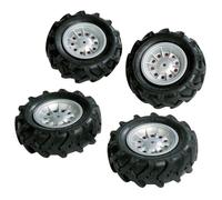 Pneus souples Rolly Toys pour véhicule - 4 pneus de 310x95 cm - jantes argent noir TU
