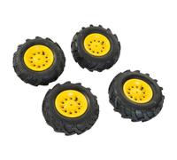 Rolly Toys Accessoire véhicule 40 930 3 – 2 pneus souples 310x95 + 2 pneus 325x110, jantes jaunes