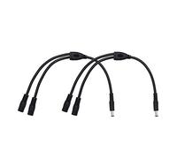 PNGKNYOCN 30cm DC 5.5x2.1mm 1 mâle à 2 femelles cordon séparateur d'alimentation câble adaptateur séparateur en Y pour caméra de stationnement CCTV de sécurité, bande lumineuse LED (2-pack)