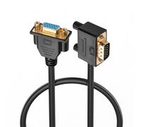PNGKNYOCN 90 degrés VGA rallonge 0,5 m angle droit 15 broches Full HD 1080p haute résolution VGA mâle femelle ligne d'affichage