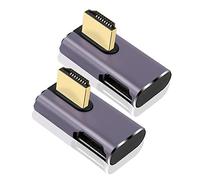 PNGKNYOCN Adaptateur HDMI 8K, 2 pack 270 degrés HDMI 2.1 Mâle à convertisseur féminin, support 8K@60Hz / 4k@120Hz HDR, 48 Gbps de données pour le TVH-HD, projecteur, ordinateur portable (270 Degree)
