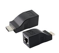 PNGKNYOCN Adaptateur HDMI vers RJ45 , Répéteur de convertisseur HDMI vers Ethernet , Prise en Charge de 1080P 3D jusqu'à 30 m , pour HDTV PS4 STB 4K 2K