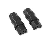 PNGKNYOCN Adaptateur Secteur C13 à C15, IEC 320 C13 3 Broches Femelle à IEC 320 C15 Femelle Adaptateur Secteur (Pack de 2)