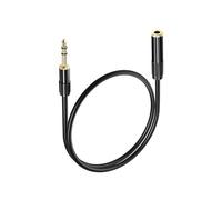 PNGKNYOCN Câble audio stéréo 1/4 pouce,0.5M Plaqué or 6.35mm 1/4" TRS Male to Female Headphone Guitar Extension Cable (0.5M)