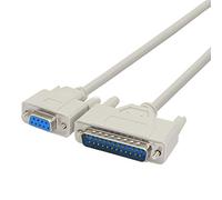 PNGKNYOCN Câble de conversion DB9 vers DB25 Câble de conversion RS232 femelle vers DB25 mâle null modem série parallèle imprimante pour DTE PC Mac Linux transmission de données communication(1.5M)