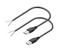 PNGKNYOCN Câble de queue USB court de 30cm, 22awg 5V / 3a USB a mâle vers câble de données d'extension de câble nu à 2 broches（2-pack） (Male)