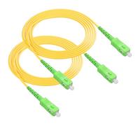 PNGKNYOCN Câble de raccordement fibre optique SC, 2 paquets SC/APC vers SC/APC Câble de raccordement fibre optique monomode 9/125um OD-3.0mm compatible OS1/OS2(3M/9.8FT)
