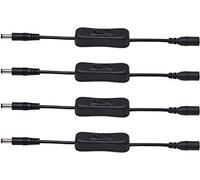 PNGKNYOCN Câble de rallonge DC 5,5 x 2,5 mm Câble d'interrupteur Marche/arrêt à Courant continu/Courant continu de la Prise à la Prise, pour caméra de Surveillance LED CCTV (Pack de 4)