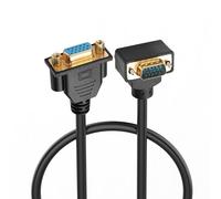 PNGKNYOCN Câble de rallonge VGA 90 degrés,1080P Full HD coude à droite VGA mâle vers femelle Câble adaptateur vidéo pour moniteur d'ordinateur projecteur Etc(0.5M)