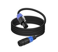 PNGKNYOCN Câble d'extension Speakon, câble d'amplificateur audio professionnel 12AWG 4 Pin NL4FC Speakon Male to Female with Twist Lock（2M/6.6FT）