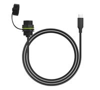 PNGKNYOCN Câble d'extension USB C vers USB C fileté IP68 USB Type C 3.1 mâle vers femelle avec capuchon étanche/anti-poussière pour tableau de bord de bureau (1 m)