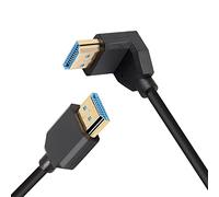 PNGKNYOCN Câble HDMI 2.1 court 8 K,câble HDMI ultra haut débit à 90 degrés, courbé vers le bas, câble HDMI mâle vers mâle, prend en charge 8K @ 60 Hz, HDR dynamique,eARC (vers le bas/0,3 m)