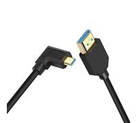 PNGKNYOCN Câble Micro HDMI vers HDMI Court 8K, 1FT/0.3M Angle Droit Ultra Haute Vitesse 48Gbps Micro HDMI Mâle vers HDMI Mâle Prise en Charge 8K @ 60HZ, 4K @ 120HZ (right/0.3m)