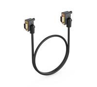 PNGKNYOCN Câble vga à VGA de 0,5 m à 90 degrés, coude gauche VGA mâle à coude gauche VGA 15 broches Full HD 1080p câble vidéo haute résolution (0.5M)