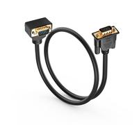 PNGKNYOCN Câble vga de 90 degrés, câble vidéo VGA mâle à tête droite Full HD 1080p vers le bas pour projecteur de moniteur d'ordinateur, etc. (0.5M)