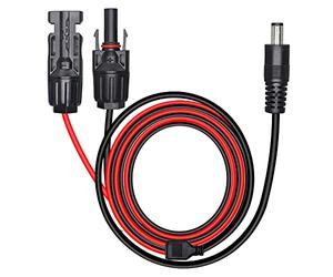 PNGKNYOCN Connecteur de Panneau Solaire vers DC 5.5x2.5mm Rallonge 16AWG Câble de Convertisseur de Panneau Solaire pour Chargeur de Panneau Solaire et Générateur Solaire Portable (2M/6.5FT)