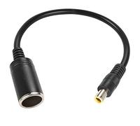PNGKNYOCN Cordon d'alimentation 12V DC vers allume - cigare, 0.3M/1ft 14awg DC 8mm mâle vers allume - cigare femelle, câble court pour générateur portable réfrigéré de voiture (DC 8mm Male)