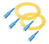 PNGKNYOCN Cordon de brassage à fibre optique SC, 2 paquets de cordons de brassage à fibre optique monomode SC/UPC 9 / 125um od - 3.0mm compatible OS1/OS2 (3M/9.8FT)