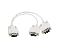 PNGKNYOCN DB9 y Splitter Cable db9 9 broches 1 mâle à 2 mâle RS232 Serial Splitter adapter Pass - through Cable pour connecter divers périphériques d'interface série 30cm