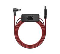 PNGKNYOCN DC 12V avec câble d'extension d'alimentation on/Off，Right Angle DC 5.5mm x 2.1mm Male to Male Connector Power Adapter Cable for CCTV Security Camera,LED Strip etc (2M/6FT)