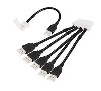 PNGKNYOCN Lot de 6 connecteurs USB pour bande lumineuse LED 8 mm vers 2 broches 8 mm de large sans soudure pour bandes lumineuses LED 3528 5050