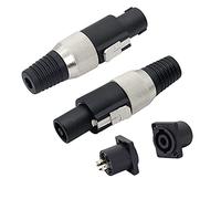PNGKNYOCN NL4 Lot de 4 connecteurs de câble Speakon verrouillable à 4 pôles pour adaptateur audio, amplificateur, mélangeur