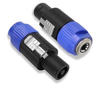 PNGKNYOCN Speakon à 1/4 "Adaptateur, nl4fc Haut - Parleur mâle à 1/4" TS Femelle Audio convertisseur pour Haut - parleurs, amplificateurs, mélangeurs et Plus (Pack de 2)