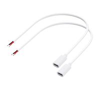 PNGKNYOCN USB C à 2 épingles fil nu, 0.3M 20AWG 5V USB Type C Femme Socket à 2 épingles Pigtail Extension Câble d'alimentation pour équipement bricolage installé Remplacez la réparation（2 Pack）