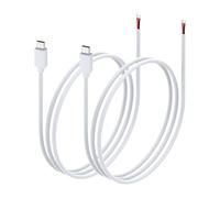 PNGKNYOCN USB C Pigtail Power Cable, 2 Pack 20AWG 5V/5A USB Type C Male Plug 2 Pin Bare Wire Extension Power Cable pour l'équipement de bricolage installé Remplacez la réparation (1M/3.2FT)