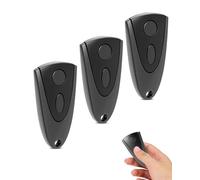 PNGOS - 433,92MHz Télécommande Portail pour Novoferm Novotron 502 MAX43-2, 512 MIX43-2, 522/524 Design, 2 Canaux, avec Piles, Télécommande de Porte de Garage, Bip Garage (Black-3pcs)