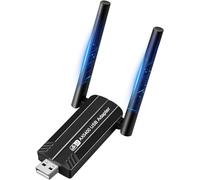 PNGOS Clé WiFi 6E Puissante AX5400Mbps Adaptateur, USB 3.0 tri-Bande Dongle WiFi 2.4G / 5G / 6GHz, Compatible avec Windows 11/10, Plug and Play